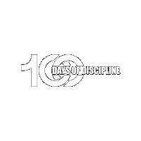 The 100 Logo Sticker by 100 Days of Discipline