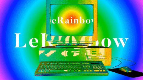 LeRainbow giphyupload retro 3d instagram GIF