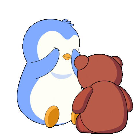 Playing Hide And Seek Sticker by Pudgy Penguins