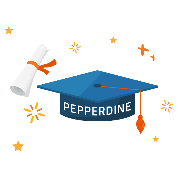 school celebrate Sticker by Pepperdine University