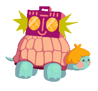 kristinamademe music party turtle tortoise Sticker