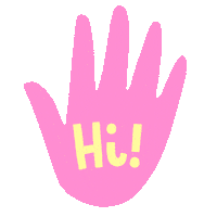 Pink Hello Sticker by Josie
