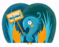 Aldiee bird welcome welcomehome benvenuto GIF