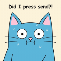 Sweating Blue Cat GIF