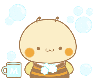 Bee Handwash Sticker by てくのハウス｜てくマル＆マキびぃ