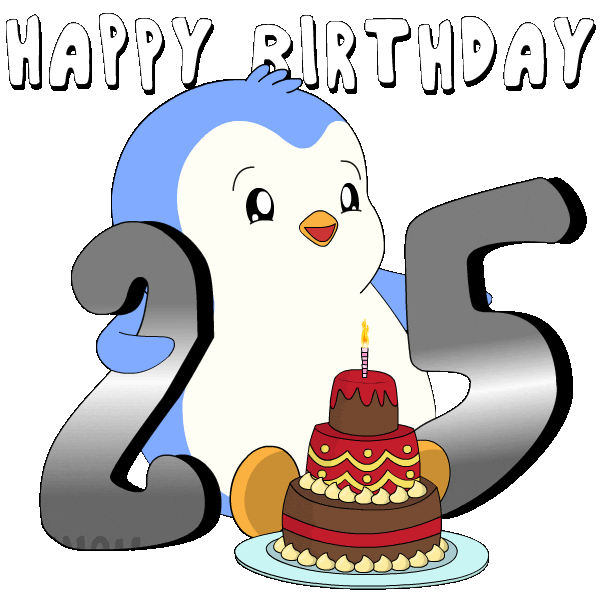 Happy Birthday Party Sticker by Pudgy Penguins