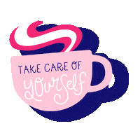 SheIsInspiredCo selfcare self-care take care tea cup Sticker