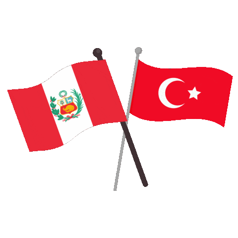 Turkey Flag Sticker by Embajada del Perú en Türkiye