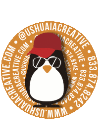 Ushuaiac design penguin creative miami Sticker