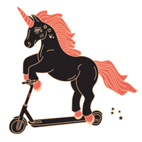 unicorn scooter Sticker by VOI