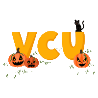 Halloween Pumpkin Sticker by Virginia Commonwealth University