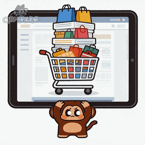 Add To Cart Amazon GIF by Chimpers