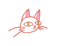 Tired Cat Sticker