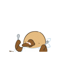 yurinamu food character meat platypus Sticker