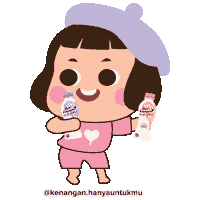 kenangan_hanyauntukmu happy dance girl bff Sticker