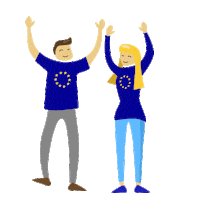Happy European Union Sticker by Európai Parlament