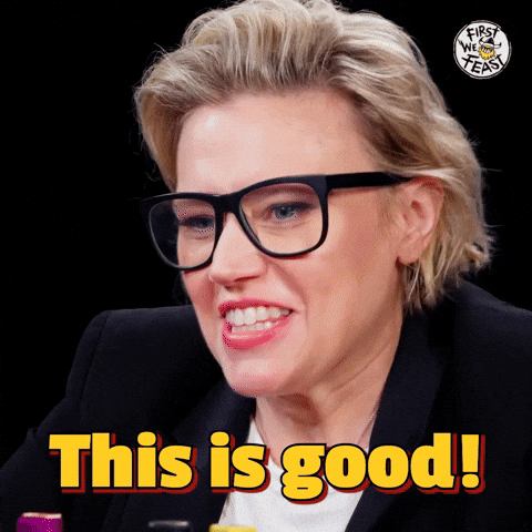 Happy Kate Mckinnon GIF by First We Feast