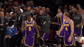 Regular Season Hug GIF by NBA
