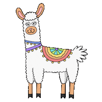 Snail_Scribbles llama alpaca snailscribbles cute llama Sticker