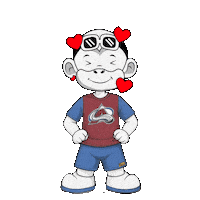 Colorado Avalanche White Monkey Sticker by Zhot