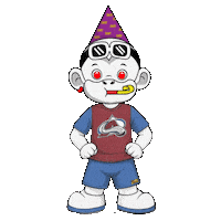 Colorado Avalanche White Monkey Sticker by Zhot