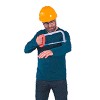 Construction Worker Sticker by Stavario