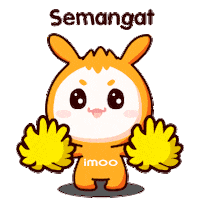 imooindonesia rabbit halo semangat pagi Sticker