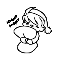 Tired Night Night Sticker