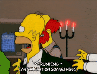 homer simpson running GIF