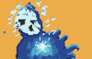 JamJamART pixelart ghost spooky flash GIF