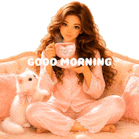 Good Morning Cat Sticker