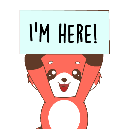 I Arrived Red Panda Sticker