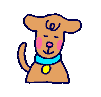 Happy Dog Sticker by Lizzy Itzkowitz