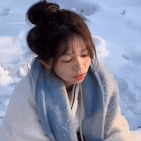 Snow Fight Smile GIF
