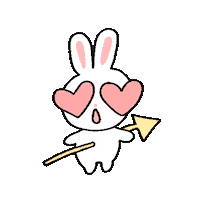 In Love Bunny Sticker by veryluckyclover