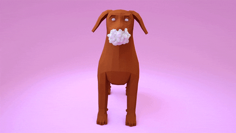 Dog 3D GIF by Caroline Marks