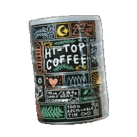 Hitopcoffee coffee fresno specialty coffee tin Sticker