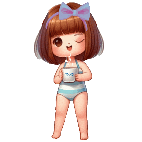 Girl Coffe Sticker
