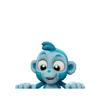 3D Monkeys Sticker by Shonduras