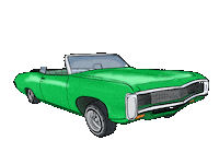Lowrider Green Car Sticker