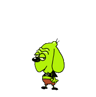Scared Dog Sticker by kinjiro