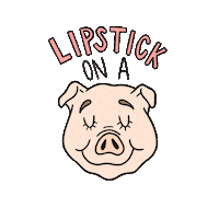 pig lipstick Sticker by tuttelemelediannie