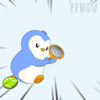 Sport Serve GIF by Pudgy Penguins