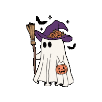 Cute Ghost Sticker by ZauberMerch