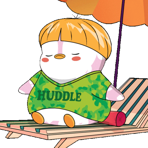 Summer Sunbathing Sticker by Pudgy Penguins