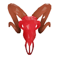 3D Skull Sticker by tkkjee