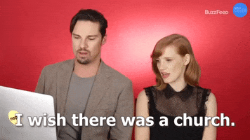 Jessica Chastain Church GIF by BuzzFeed