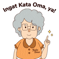 KataOma oma ingat bijak telurgabus Sticker