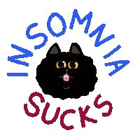 Tired Cat Sticker