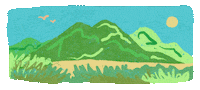 Birds Mountains Sticker